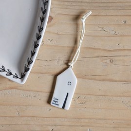 Porcelain Hanging House 'Love, Hope, Dream' Home Decorations Homeware Gift Sentiment Keepsake Gift Porcelain Gift Hanging House Love Hope Dream