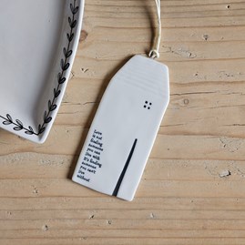 Porcelain Large Hanging House 'Love Is' Home Decorations Homeware Gifts Sentiment Keepsake Gifts Porcelain Gifts Large Hanging House