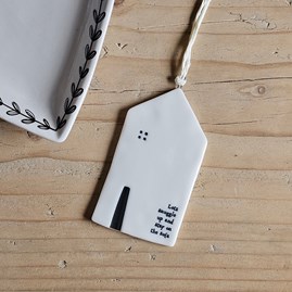 Porcelain Medium Hanging House 'Snuggle Up' Home Decorations Homeware Gifts Sentiment Keepsake Gifts Porcelain Gifts Medium Hanging House\\\\\\\