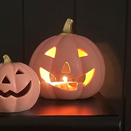 Porcelain Orange and Gold Pumpkin Decoration Porcelain Orange and Gold Pumpkin Decoration