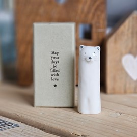 Porcelain Slim Cat Vase Home Decorations Homeware Gifts Sentiment Keepsake Gifts Porcelain Gifts Slim Cat Vase