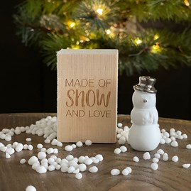 Porcelain Snowman 'Made Of Snow And Love' in Box