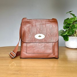 Postman Lock Satchel Bag in Brown