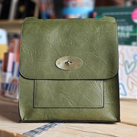 Postman Lock Satchel Bag in Dark Green Gifts For Women Handbags And Accessory Gifts Cross Body Bag Postman Lock Satchel Bag Dark Green
