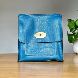 Postman Lock Satchel Bag in Lake Blue Gifts For Women Handbags And Accessory Gifts Cross Body Bag Postman Lock Satchel Bag Lake Blue