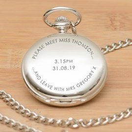 Personalised Wedding Day Pocket Watch Wedding Accessories For Men Wedding Jewellery For Men Personalised Wedding Day Pocket Watch