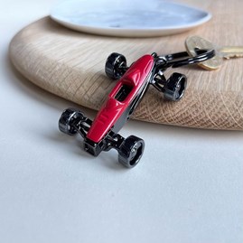 Racing Car Red Keyring
