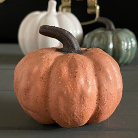 Reactive Glazed Ceramic Orange Pumpkin Reactive Glazed Ceramic Orange Pumpkin