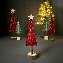 Red Felt Tree Christmas Decoration Christmas Decorations Christmas Gifts Festive Decorations Red Felt Tree