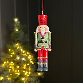 Gisela Graham Christmas Hanging Decorations Festive Metal Resin Nutcracker Decoration