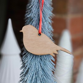 Robin Hanging Wooden Christmas Decoration Handmade Christmas Tree Hanging Decoration Wooden Festive Gifts Xmas Keepsakes