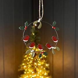 Robin Ring Hanging Christmas Decoration
