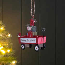 Festive Decorations Quirky Novelty Christmas Tree Decoration Metal Hanging Robin Bauble