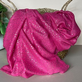 Gifts For Women Scarves And Accessories Rose Gold Metallic Dot Scarf in Fuchsia Pink Day To Evening
