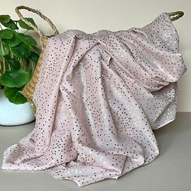 Gifts For Women Scarves And Accessories Rose Gold Metallic Dot Scarf in Pink Day To Evening