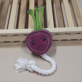 Ruby the Radish Dog Toy Biodegradable Eco Friendly Fun Novelty Dog Toy