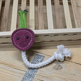 Ruby the Radish Dog Toy Biodegradable Eco Friendly Fun Novelty Dog Toy