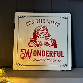 Rustic Metal 'Most Wonderful Time Of The Year' Sign Christmas Gifts Christmas Decorations Festive Homeware Novelty Christmas Signs