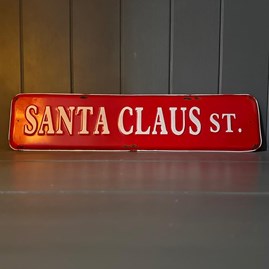 Santa Claus St. Christmas Sign