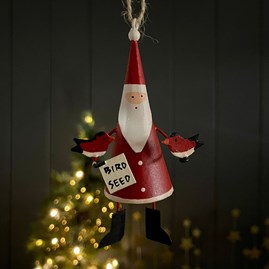 Santa Feeding The Birds Hanging Christmas Decoration Santa Feeding The Birds Hanging Christmas Decoration