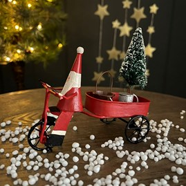 Festive Decorations Quirky Novelty Christmas Tree Decoration Metal Hanging Santa Bauble