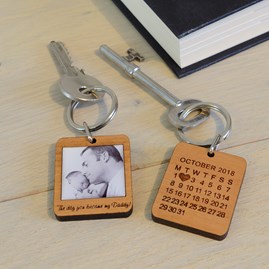 Personalised 'The Day You Became My…' Photo Key Ring