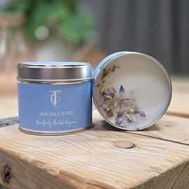 Sea Salt & Fig Tin Candle Home Fragrance Gifts Scented Candles Gifts Gifts For Women Gifts For Men Sea Salt & Fig