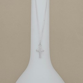 Silver Baptism Cross Necklace