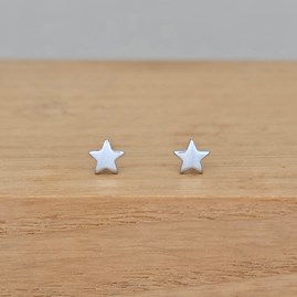 Silver Star Stud Earrings