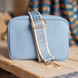 Single Zip Cross Body Bag in Light Blue Handbags And Accessories Gifts For Women Cross Body Bags In Light Blue