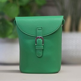 Small Cross Body Bag in Green Small Cross Body Handbag Bag For Phones Long Matching Strap Press Stud Fastening