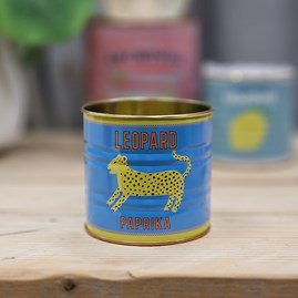 Small Storage Tin - Leopard Home Accessories Quirky Metal Storage Tins New Home Gifts Birthday Gifts Food Design