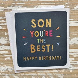'Son, You're The Best!' Greetings Card