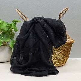Sparkle Scarf in Black Lightweight Sparkle Sparkly Scarves Headscarves Gifts For Women Mother's Day Gifts Birthday Gifts