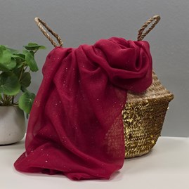 Sparkle Scarf in Crimson Red Lightweight Sparkle Sparkly Scarves Headscarves Gifts For Women Mother's Day Gifts Birthday Gifts