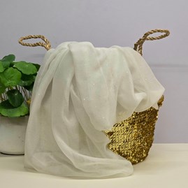 Sparkle Scarf in White
