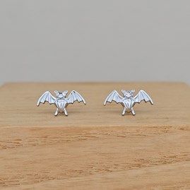 Sterling Silver Bat Stud Earrings Halloween Gifts Sterling Silver Jewellery Silver Stud Earrings Bat Earrings