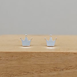 Sterling Silver Crown Stud Earrings Sterling Silver Crown Stud Earrings