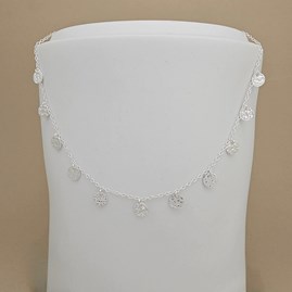 Sterling Silver Disc Necklace Sterling Silver Disc Necklace