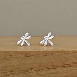 Sterling Silver Dragonfly Stud Earrings Sterling Silver Dragonfly Stud Earrings
