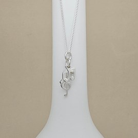 Sterling Silver Music Charms Necklace Sterling Silver Music Charms Necklace