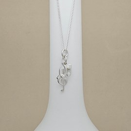 Sterling Silver Music Charms Necklace