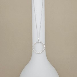 Sterling Silver Rope Circle Pendant Sterling Silver Rope Circle Pendant