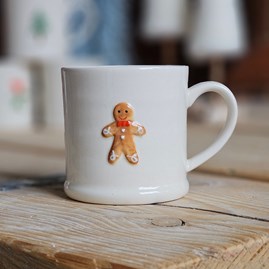 Christmas Gifts Festive Gifts Kitchen And Dining Gifts Stoneware Mug With Gingerbread Man