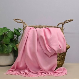 Pashmina Gifts For Women Bridesmaids Gift Maid of Honour Gift Tassel Scarf in Baby Pink