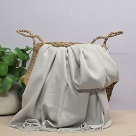 Super Soft Plain Pashmina Style Scarf in Light Grey Pashmina Gifts For Women Bridesmaids Gift Maid of Honour Gift Tassel Scarf in Light Grey