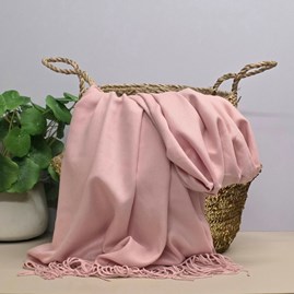 Pashmina Gifts For Women Bridesmaids Gift Maid of Honour Gift Tassel Scarf in Light Pink