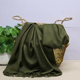 Super Soft Plain Pashmina Style Scarf in Olive Green Pashmina Scarf Headscarf Wrap Wedding Accessories Super Soft Bridesmaid Shawl Green