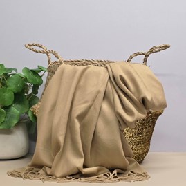 Super Soft Plain Pashmina Style Scarf in Tan Pashmina Gifts For Women Bridesmaids Gift Maid of Honour Gift Tassel Scarf in Tan