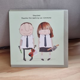 'Teacher, Thanks For Making Us Cleverer' Greetings Card